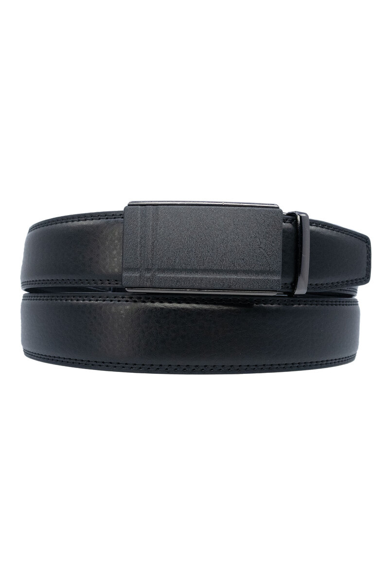 Grossiste JCL - Ceinture automatique sans trous croute de cuir de vachette ajustable 35mm