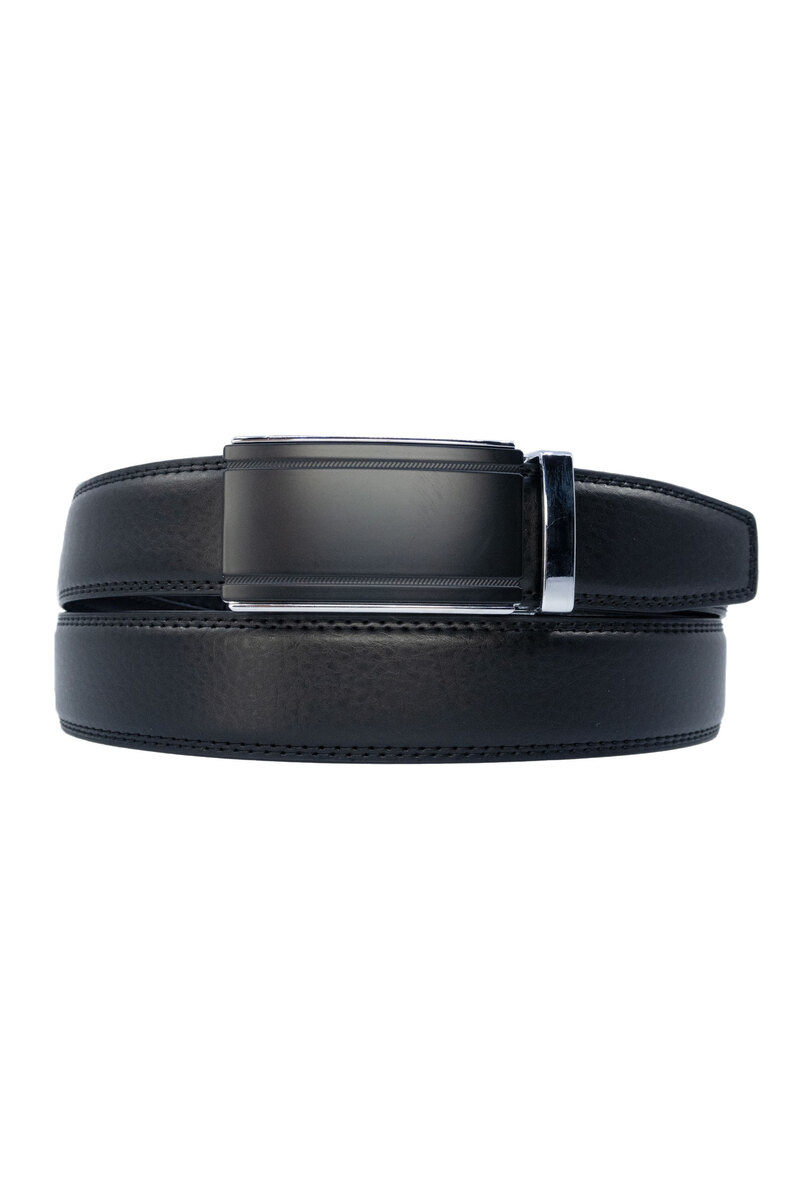 Grossiste JCL - Ceinture automatique sans trous croute de cuir de vachette ajustable 35mm