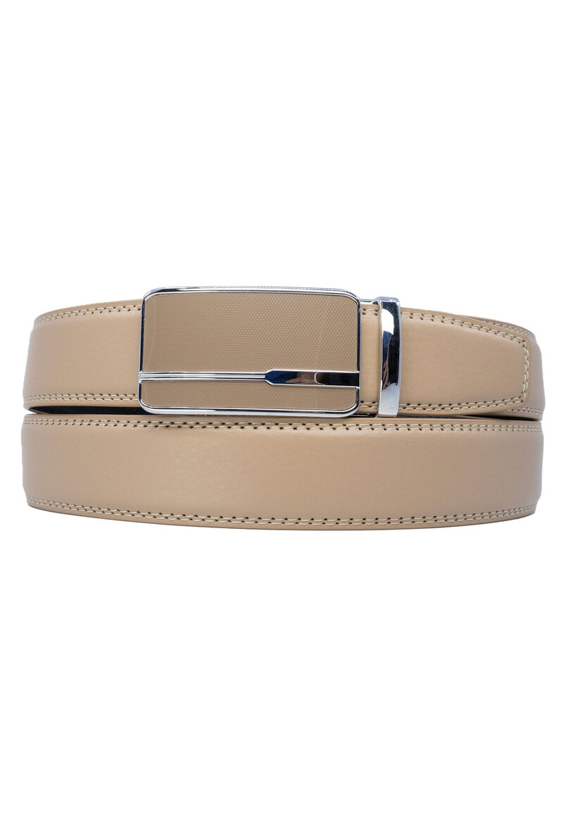 Grossiste JCL - Ceinture automatique sans trous croute de cuir de vachette ajustable 35mm
