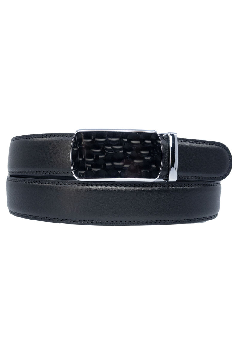 Grossiste JCL - Ceinture automatique sans trous croute de cuir de vachette ajustable 35mm