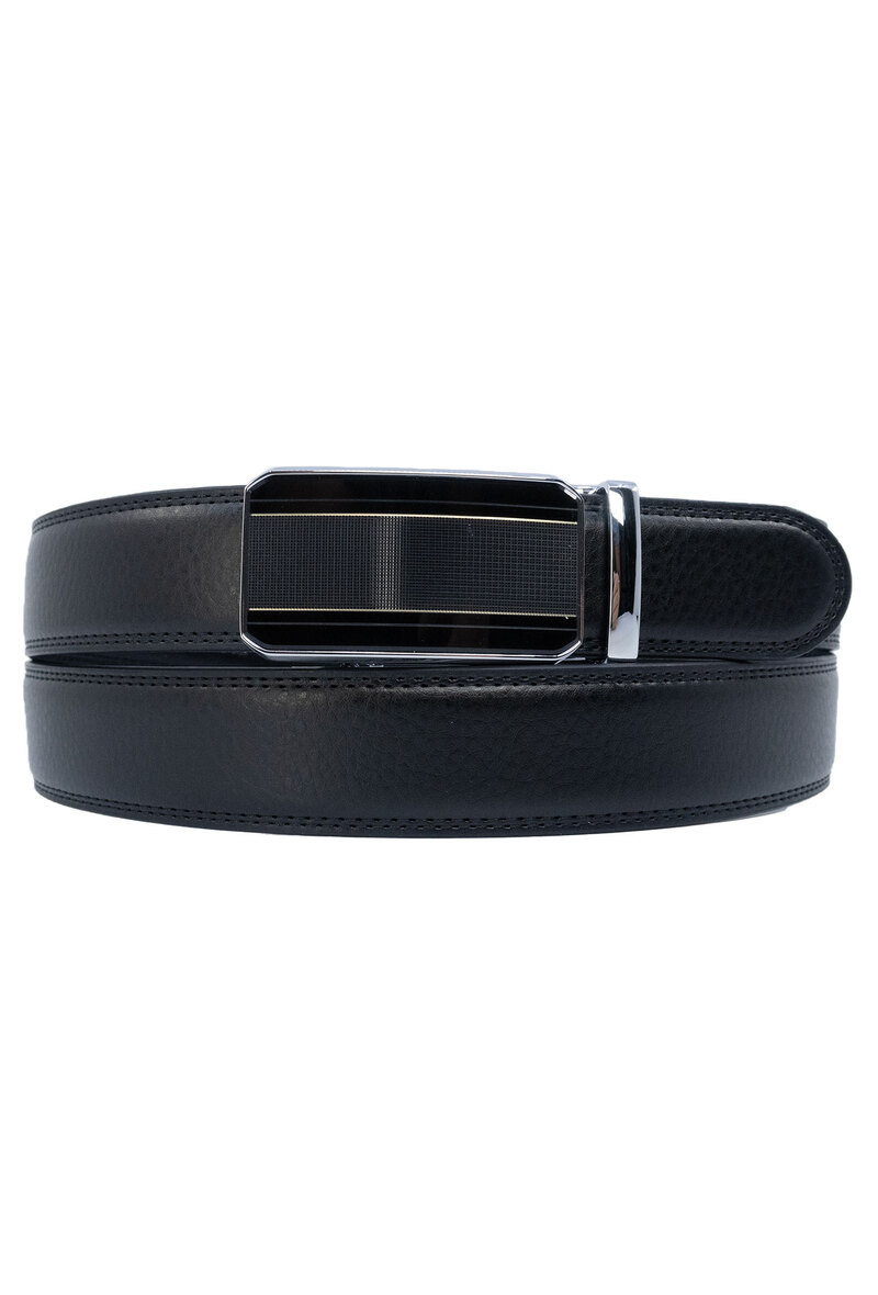 Grossiste JCL - Ceinture automatique sans trous croute de cuir de vachette ajustable 35mm