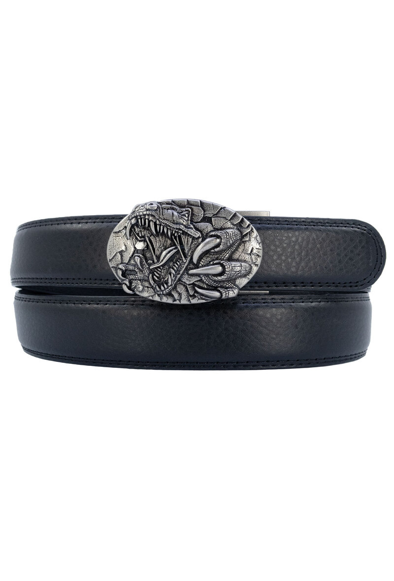 Grossiste JCL - Ceinture automatique sans trous croute de cuir de vachette ajustable 35mm