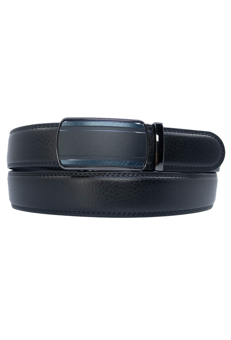 Grossiste JCL - Ceinture automatique sans trous croute de cuir de vachette ajustable 35mm