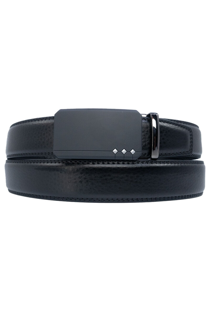 Grossiste JCL - Ceinture automatique sans trous croute de cuir de vachette ajustable 35mm