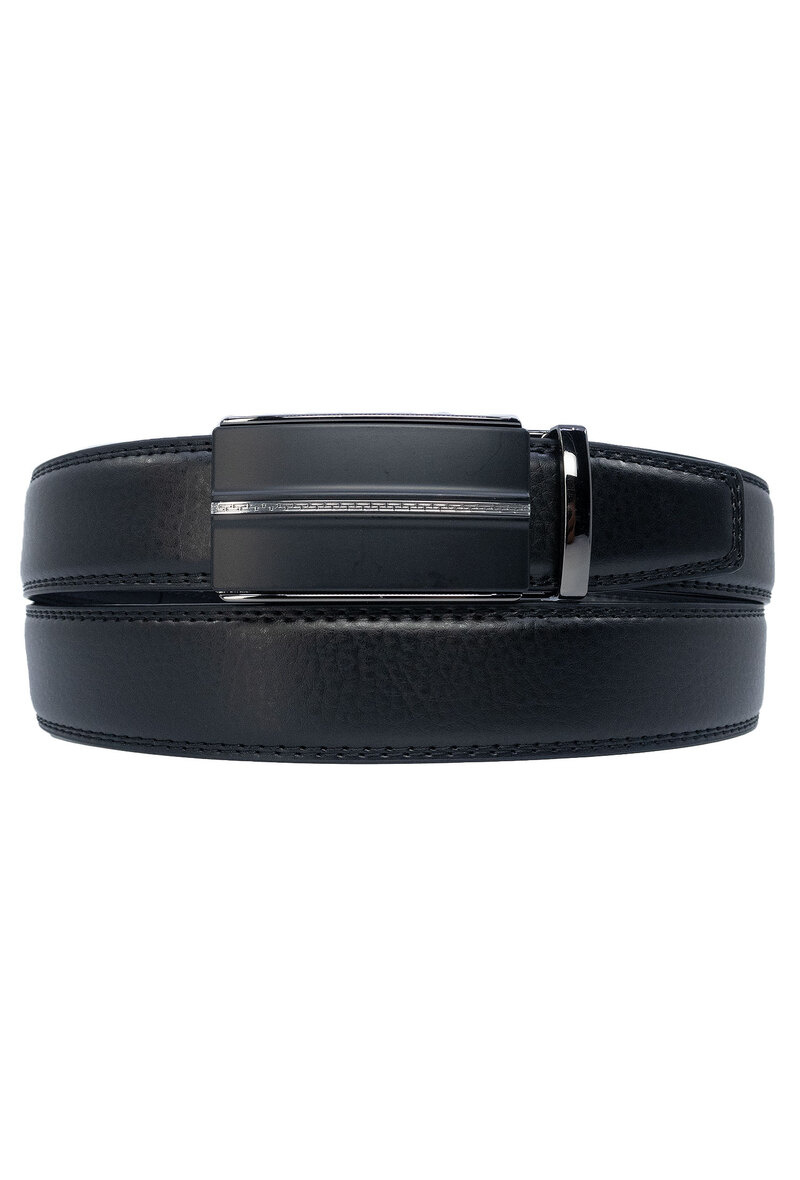 Grossiste JCL - Ceinture automatique sans trous croute de cuir de vachette ajustable 35mm