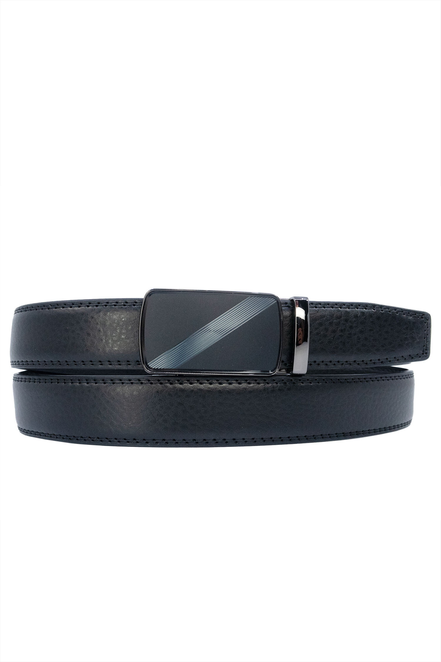 Grossiste JCL - Ceinture automatique sans trous croute de cuir de vachette ajustable 30mm