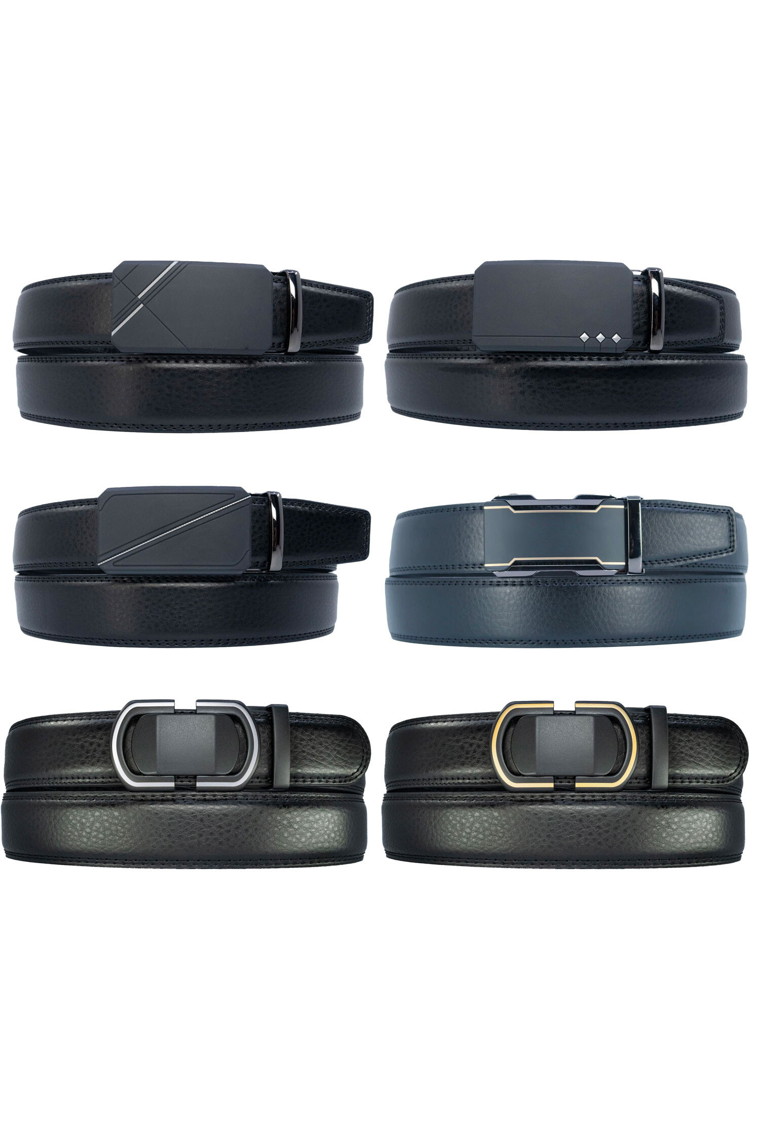 Wholesaler JCL - Automatic belt without holes split cowhide leather adjustable 30mm