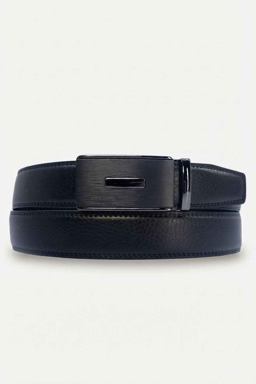 Grossiste JCL - Ceinture automatique homme sans trous largeur 35 mm en croûte de cuir de vachette
