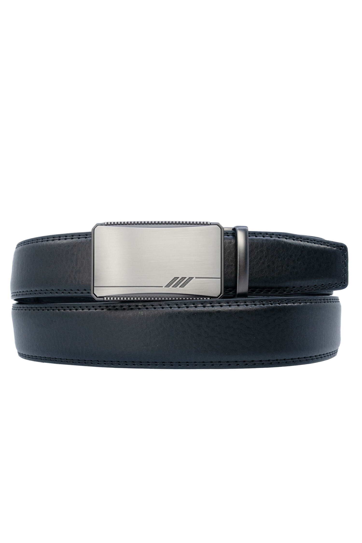 Grossiste JCL - Ceinture automatique sans trous croute de cuir de vachette ajustable 35mm
