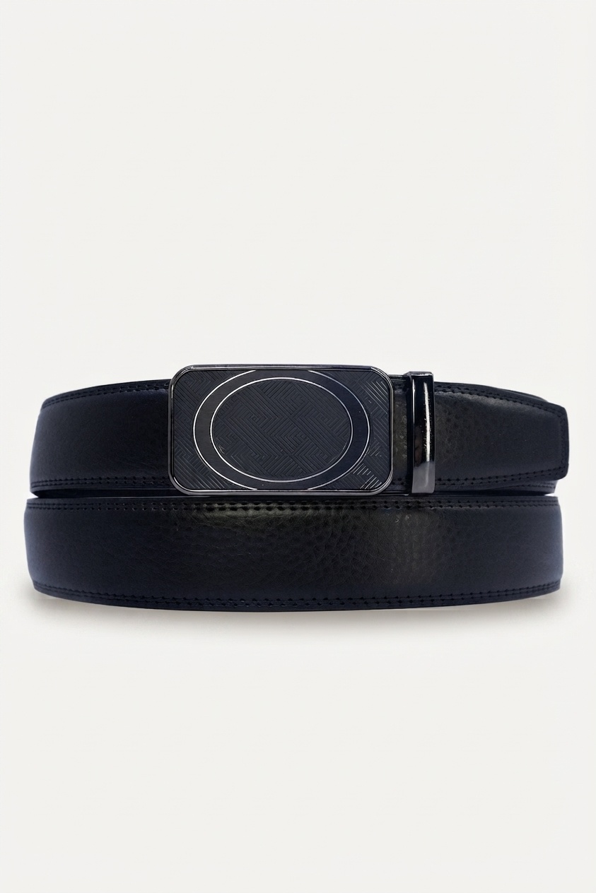 Grossiste JCL - Ceinture automatique homme sans trous largeur 35 mm en croûte de cuir de vachette