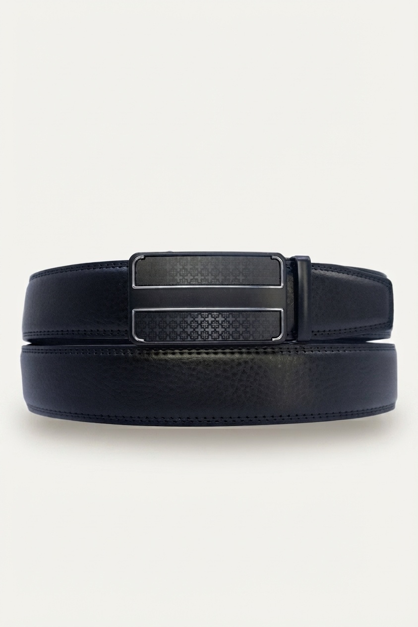 Grossiste JCL - Ceinture automatique homme sans trous largeur 35 mm en croûte de cuir de vachette