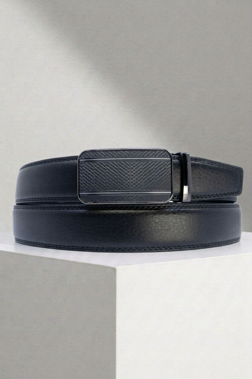 Wholesaler JCL - Men's automatic belt without holes, 35 mm wide, made of cowhide split leather
