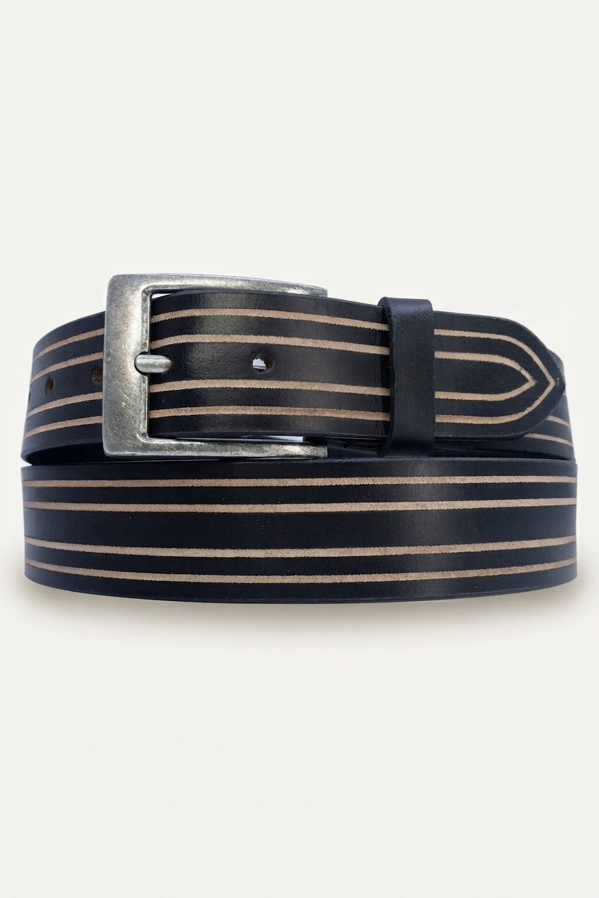 Grossiste JCL - Ceinture homme en cuir de buffle largeur 4 cm