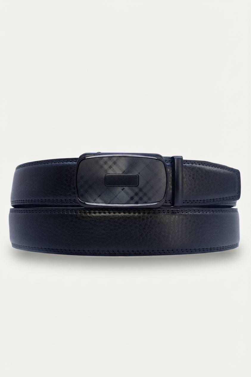 Grossiste JCL - Ceinture automatique homme sans trous largeur 35 mm en croûte de cuir de vachette