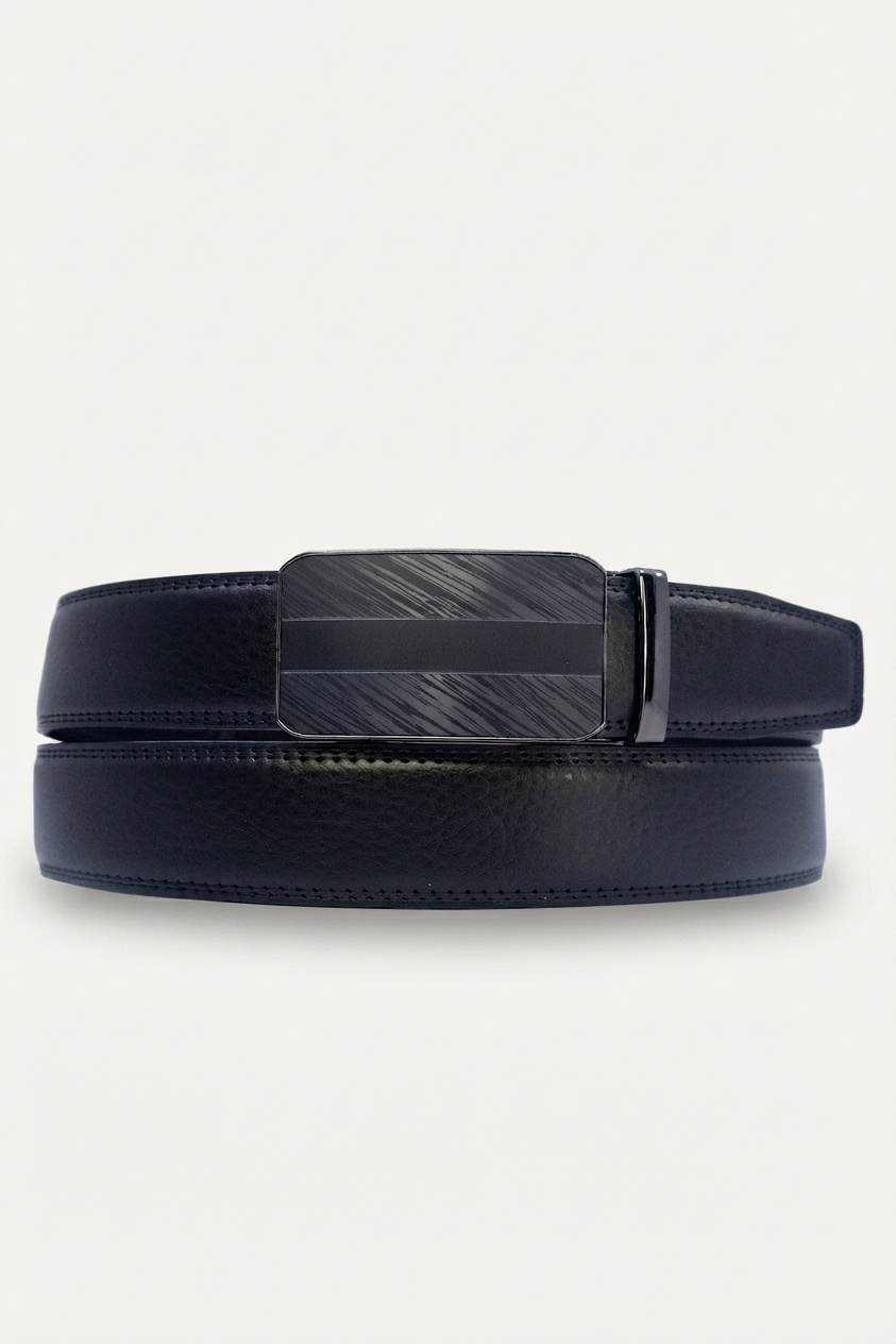 Grossiste JCL - Ceinture automatique homme sans trous largeur 35 mm en croûte de cuir de vachette