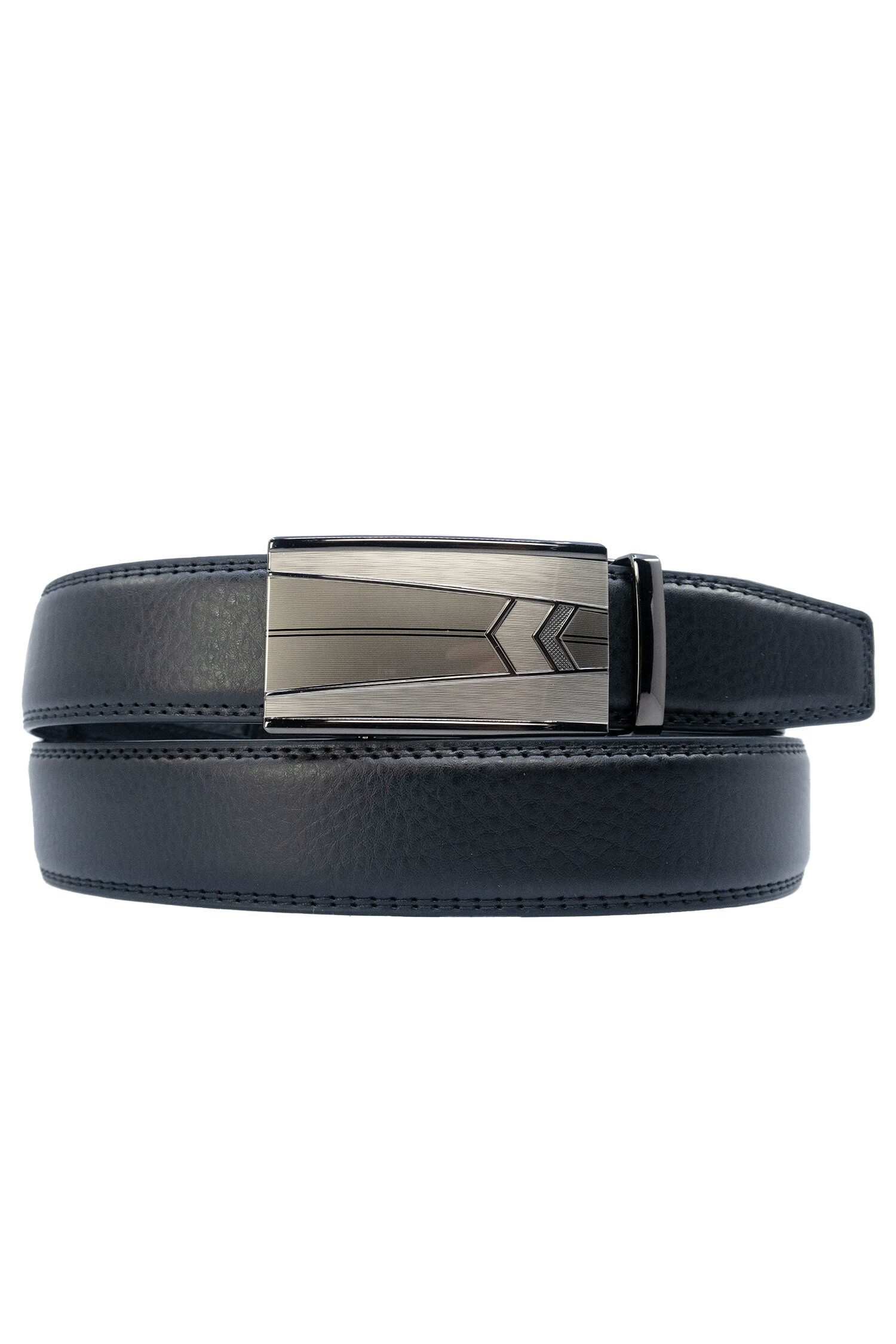 Grossiste JCL - Ceinture automatique sans trous croute de cuir de vachette ajustable 35mm