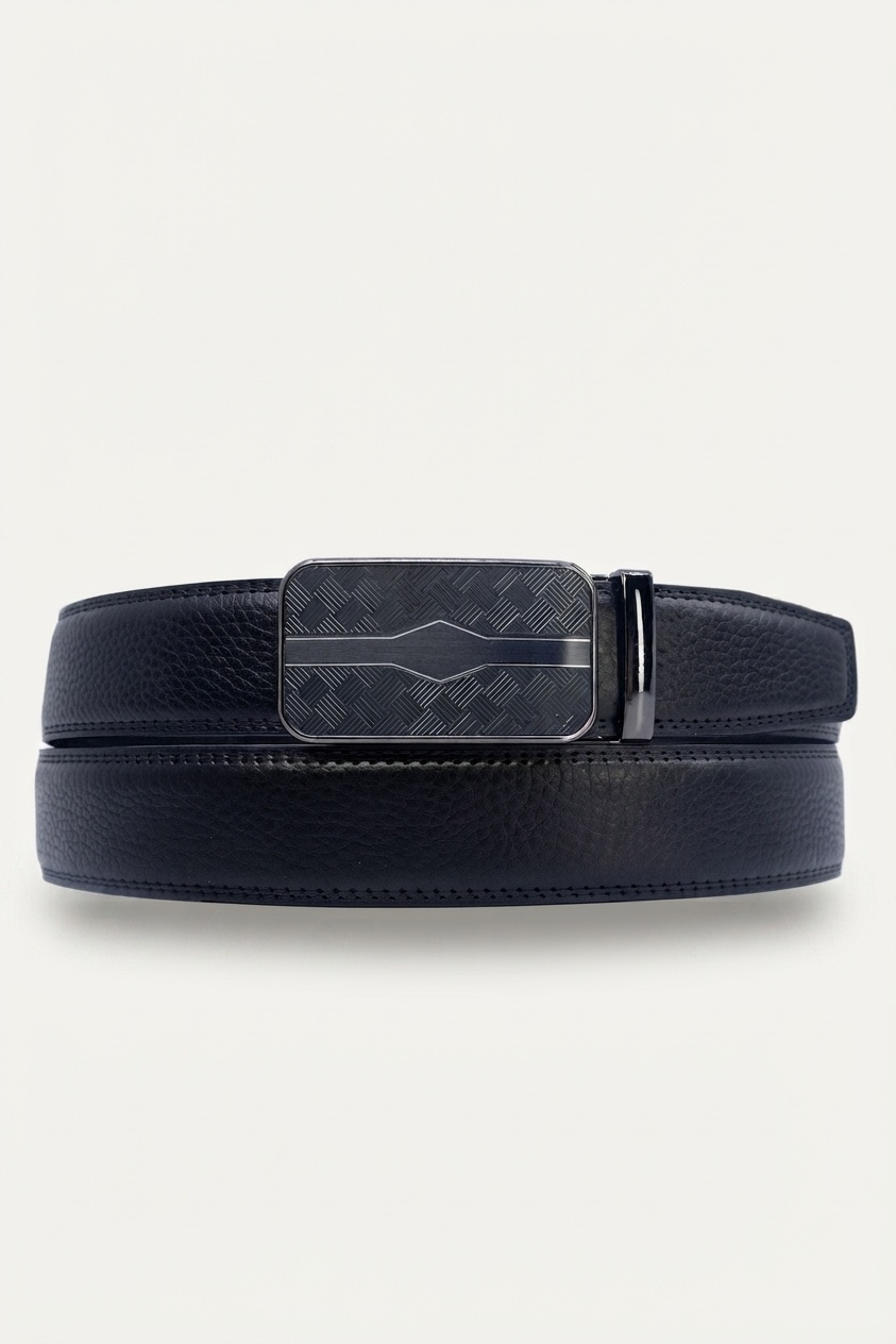 Grossiste JCL - Ceinture automatique homme sans trous largeur 35 mm en croûte de cuir de vachette