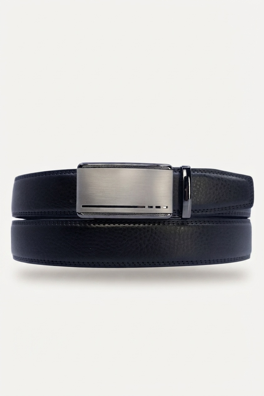 Grossiste JCL - Ceinture automatique homme sans trous largeur 35 mm en croûte de cuir de vachette