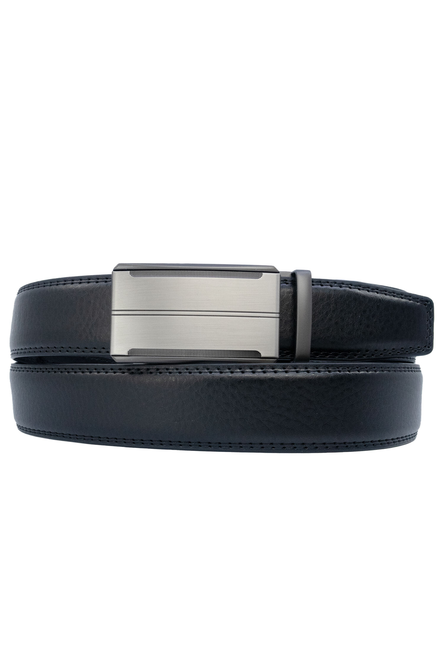 Grossiste JCL - Ceinture automatique sans trous croute de cuir de vachette ajustable 35mm