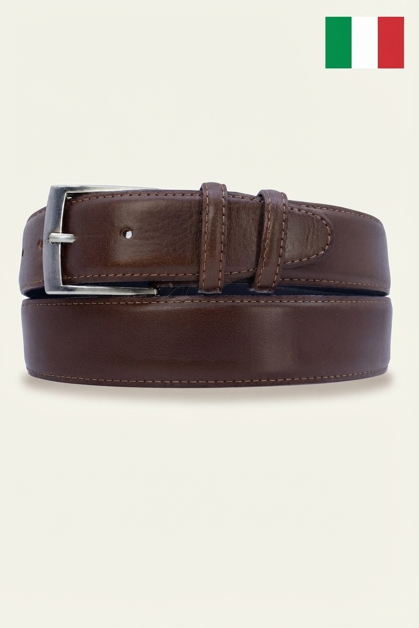 Grossiste JCL - Ceinture homme en cuir de vachette largeur 4 cm Fabriqué en Italie