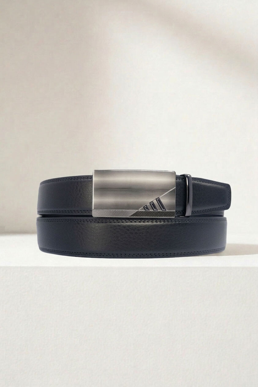 Grossiste JCL - Ceinture automatique homme sans trous largeur 35 mm en croûte de cuir de vachette