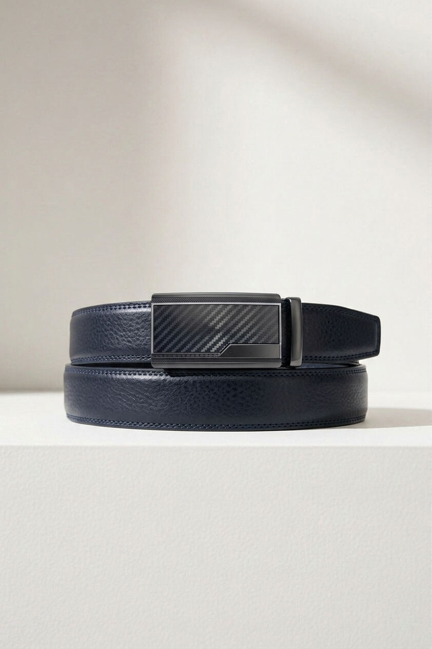 Wholesaler JCL - Men's automatic belt without holes, 35 mm wide, made of cowhide split leather