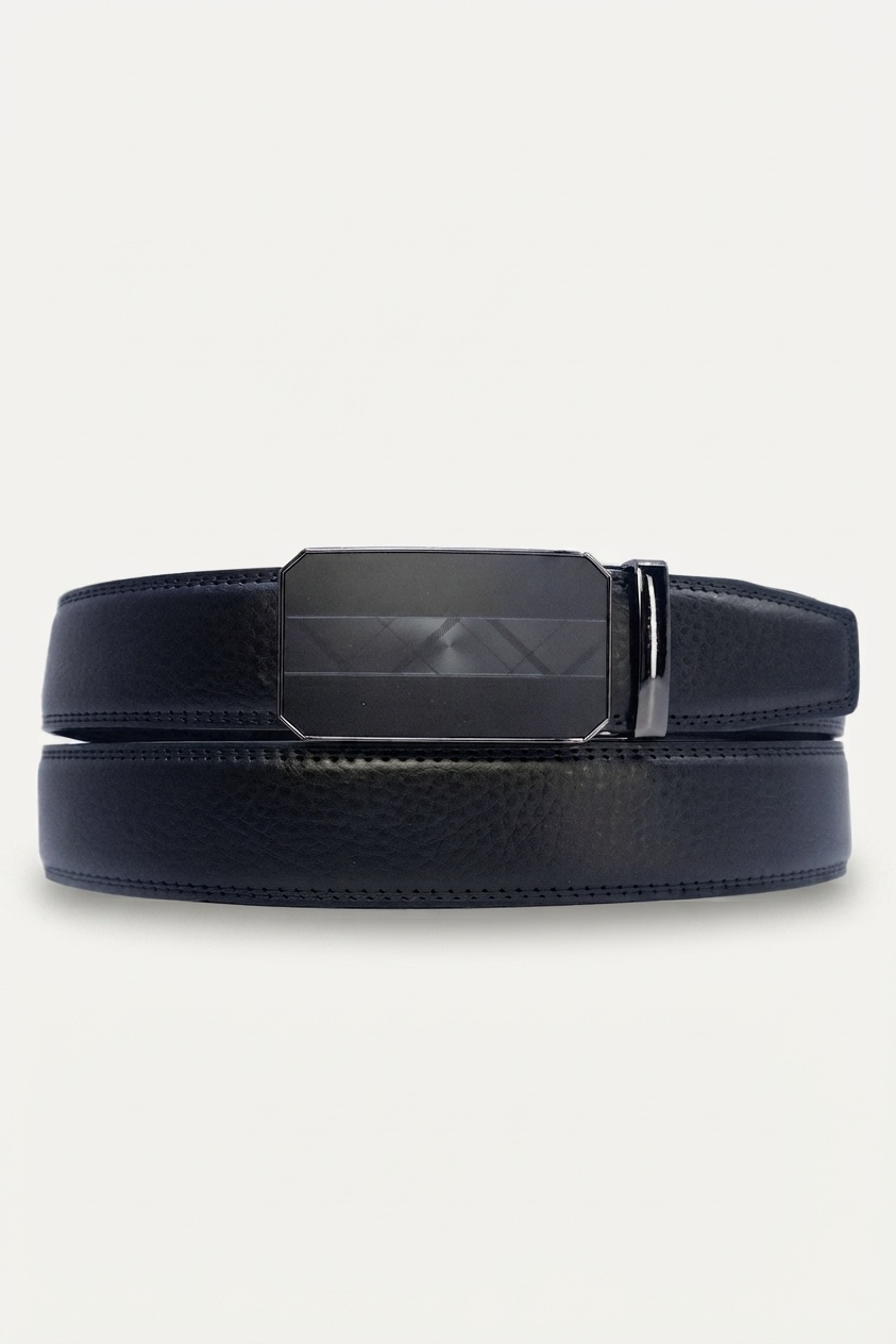 Grossiste JCL - Ceinture automatique homme sans trous largeur 35 mm en croûte de cuir de vachette