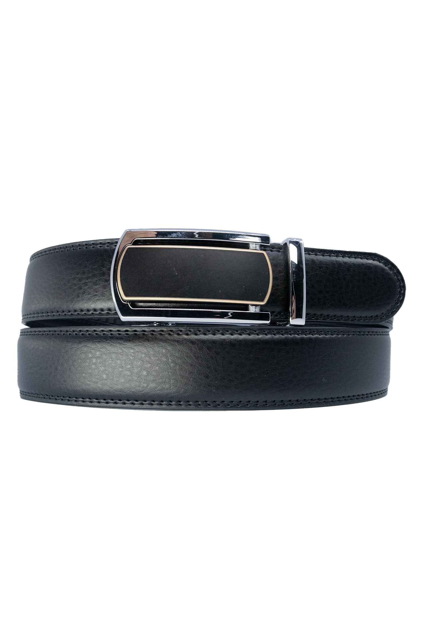 Grossiste JCL - Ceinture automatique sans trous croûte de cuir de vachette ajustable 35mm