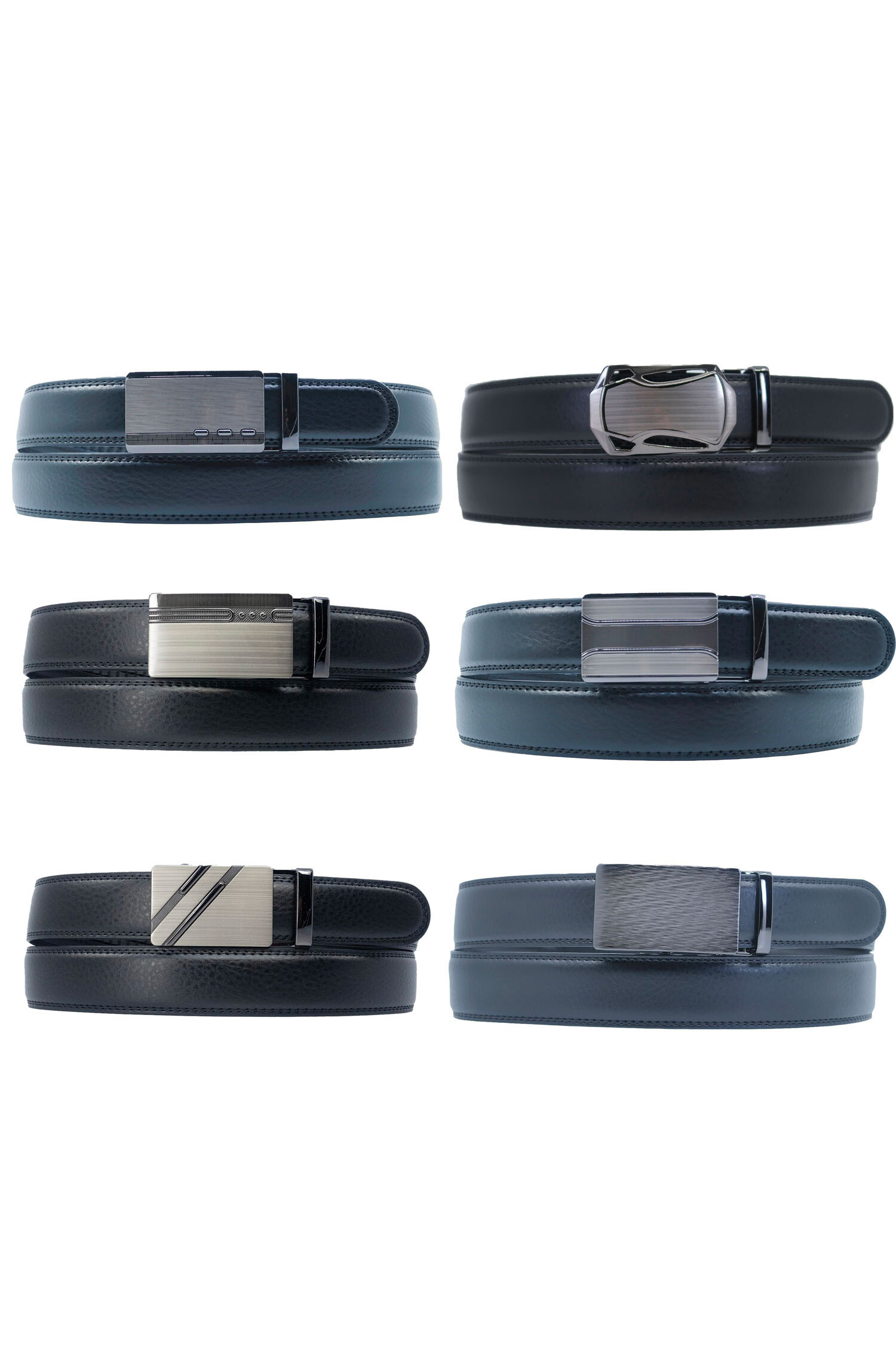 Wholesaler JCL - Automatic belt without holes split cowhide leather adjustable 30mm