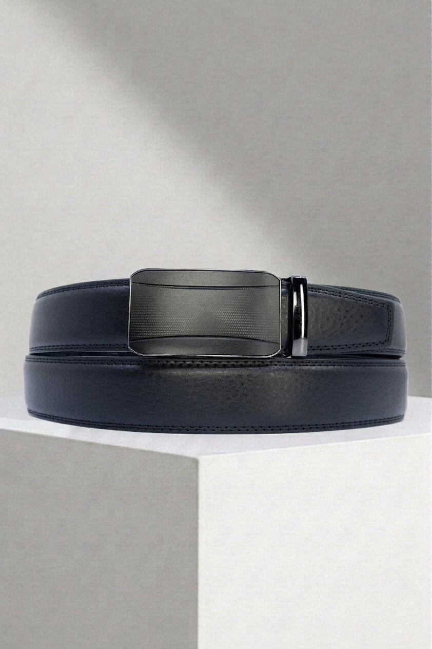 Wholesaler JCL - Men's automatic belt without holes, 35 mm wide, made of cowhide split leather