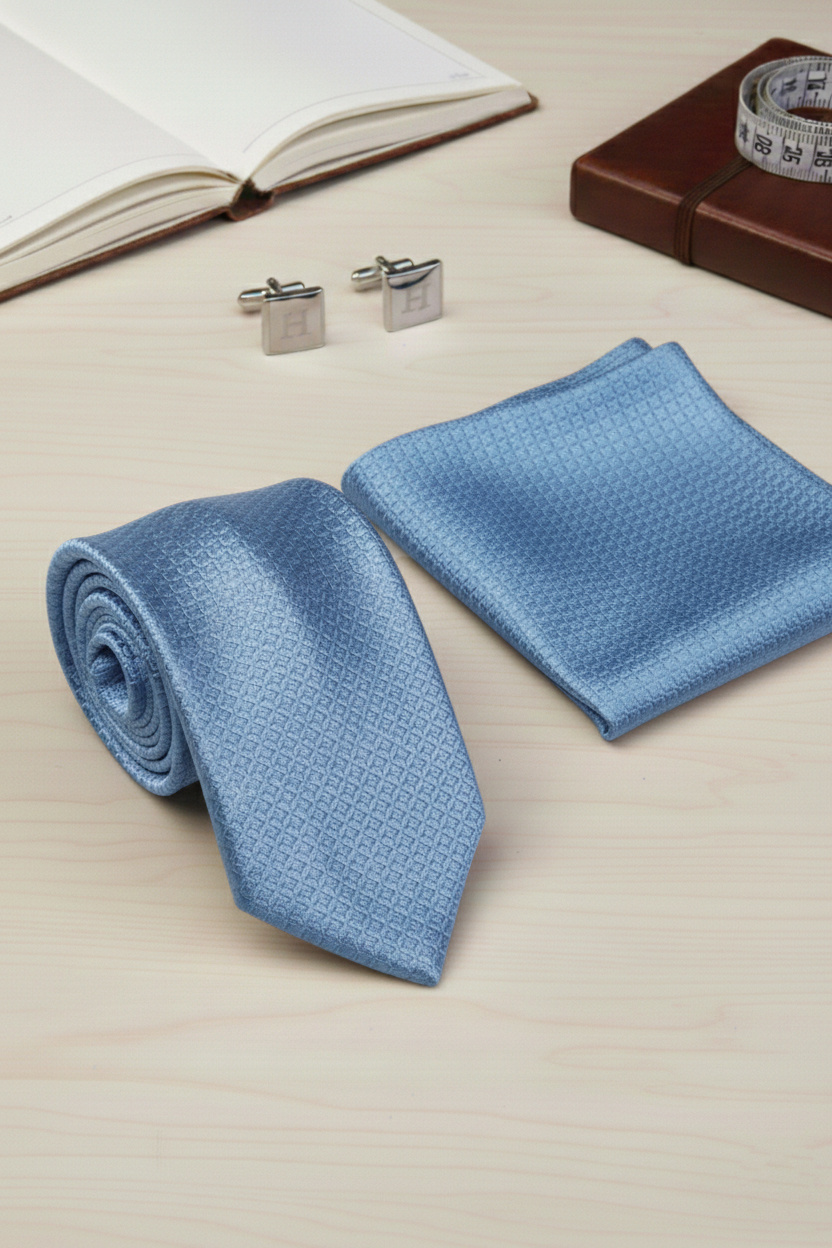 Mayorista JCL - Corbata de poliéster estampada para hombre con pañuelo