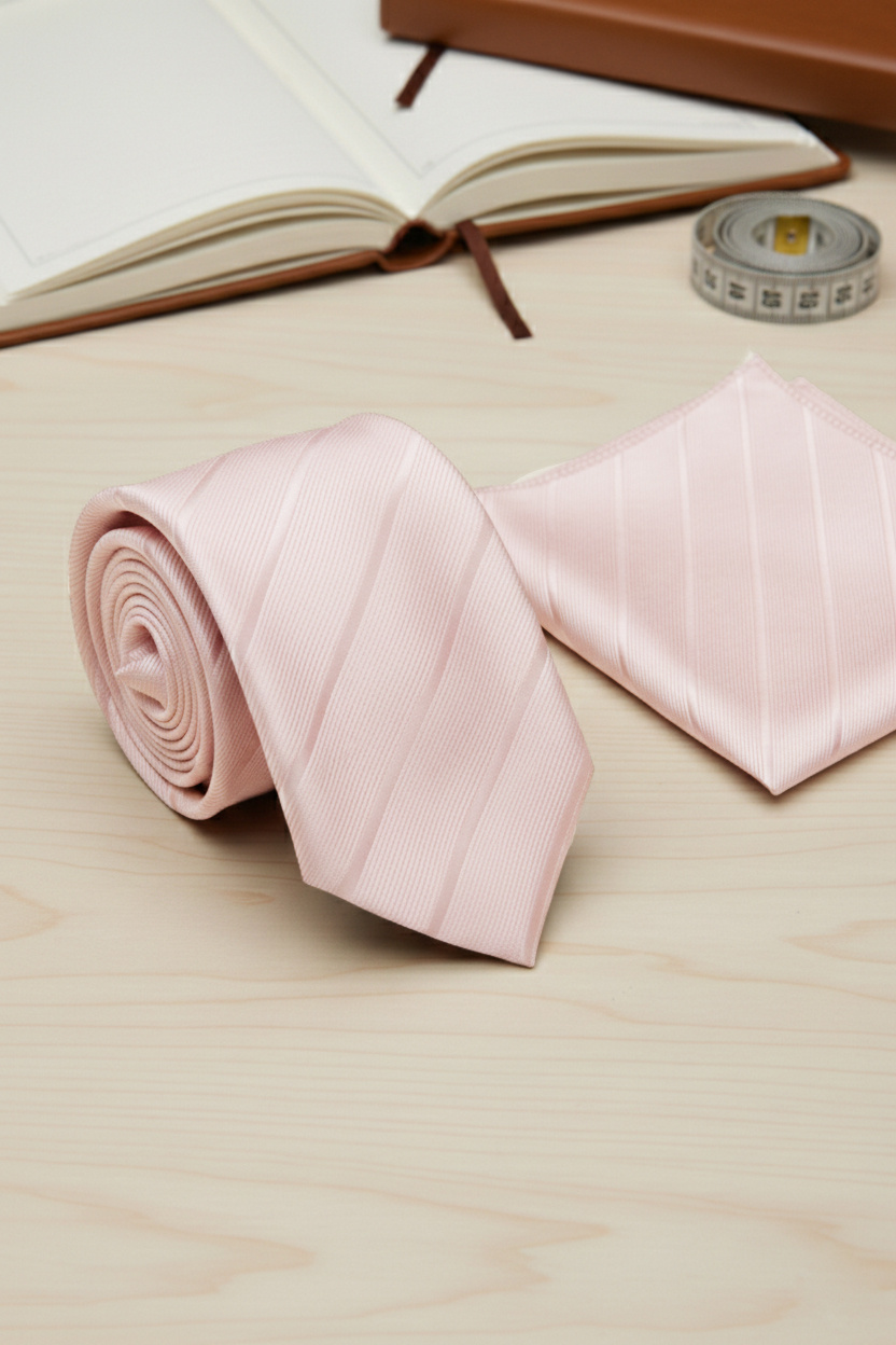 Großhändler JCL - Herren-Krawatte mit Muster aus Polyester und Einstecktuch
