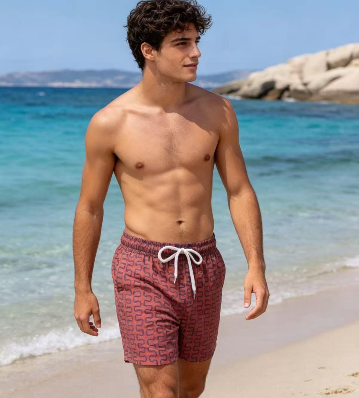 Grossista JERRY.AMY - PANTALONCINI DA SPIAGGIA UOMO IN POLIESTERE (CON RETE)