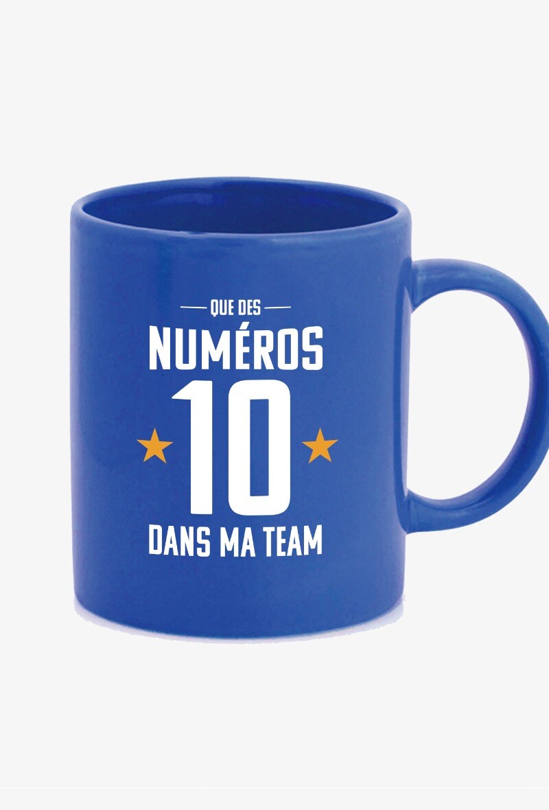 Grossista Kapsul - Tazza di ceramica blu - Solo numero 10 nel mio team