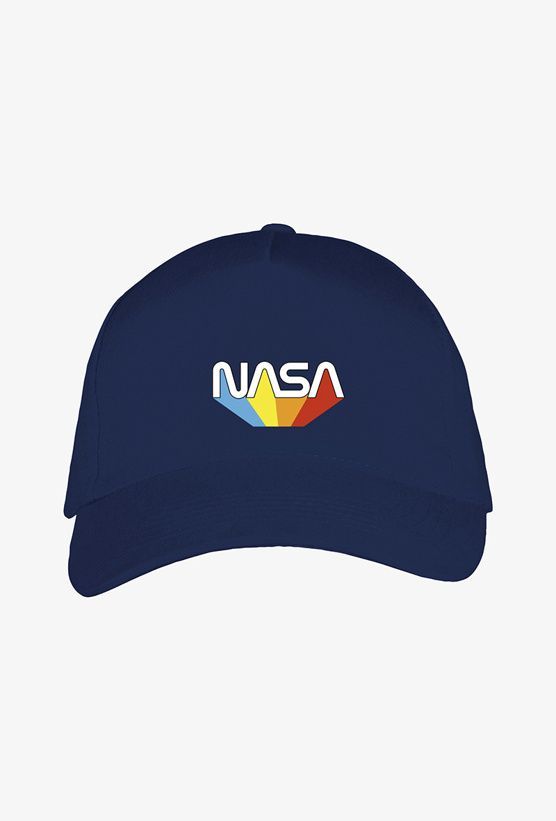 Grossiste Kapsul - Casquette adulte brodée NASA - Rainbow worm marine