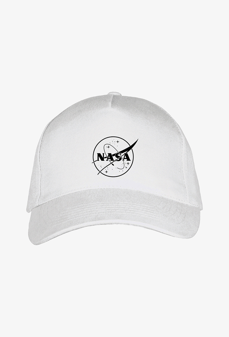 Grossiste Kapsul - Casquette adulte brodée NASA - Black meatball blanc