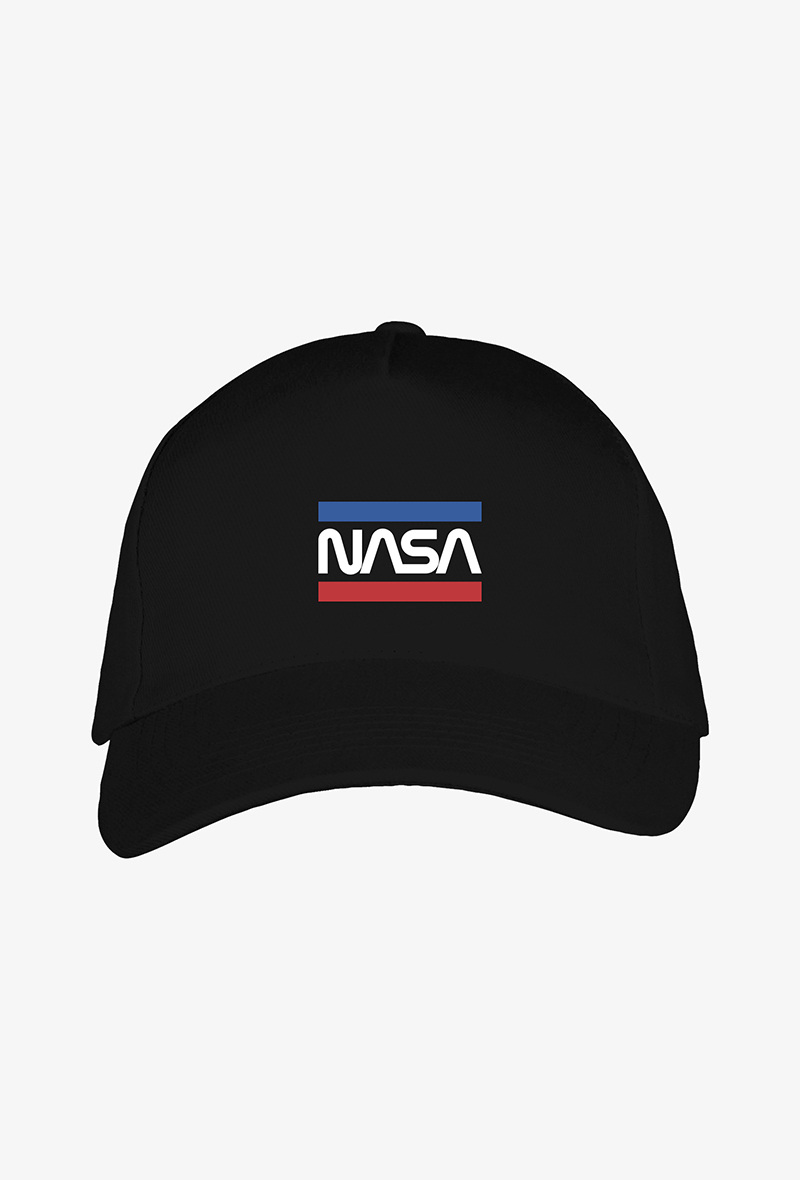 Grossiste Kapsul - Casquette adulte brodée NASA - Wormstripes noir