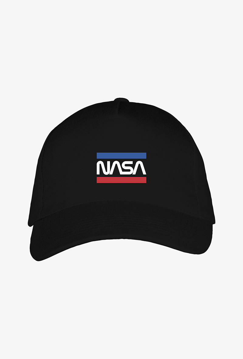 Grossiste Kapsul - Casquette adulte brodée NASA - Wormstripes noir