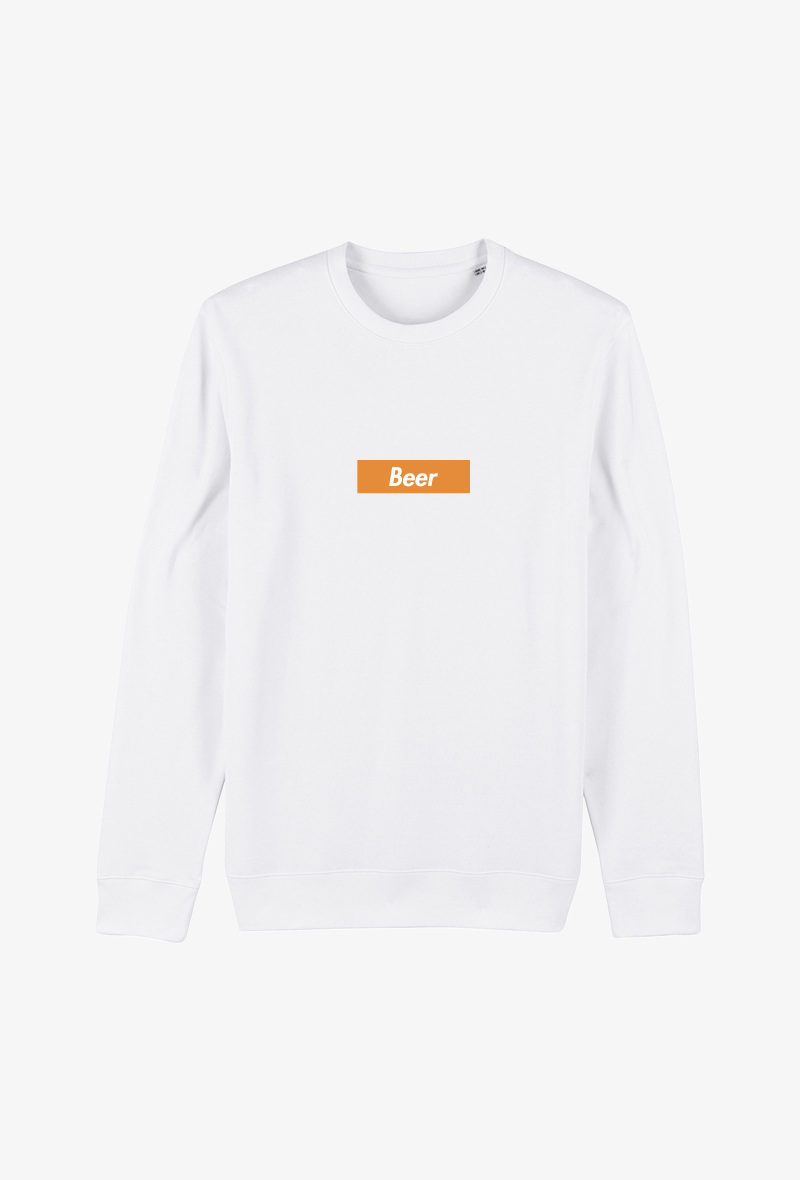 Großhändler Kapsul - Weißes Sweatshirt - Bier