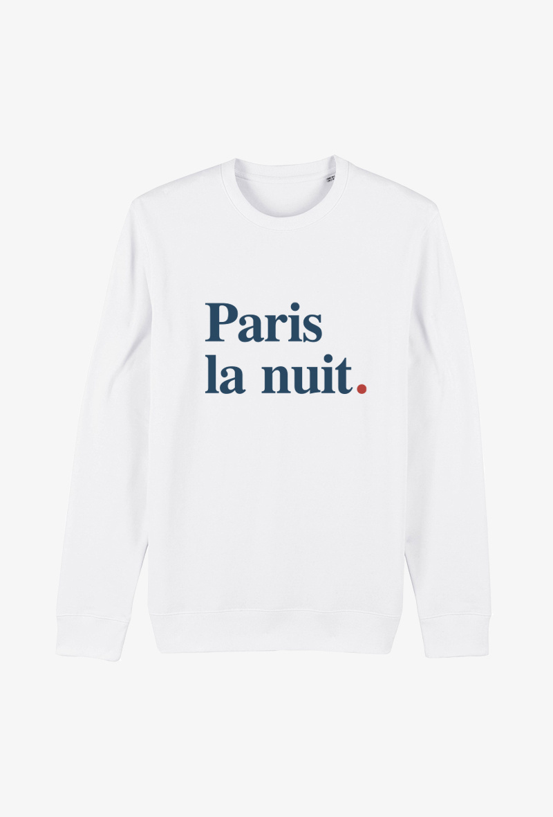Mayorista Kapsul - Sudadera de adulto blanco - París de noche