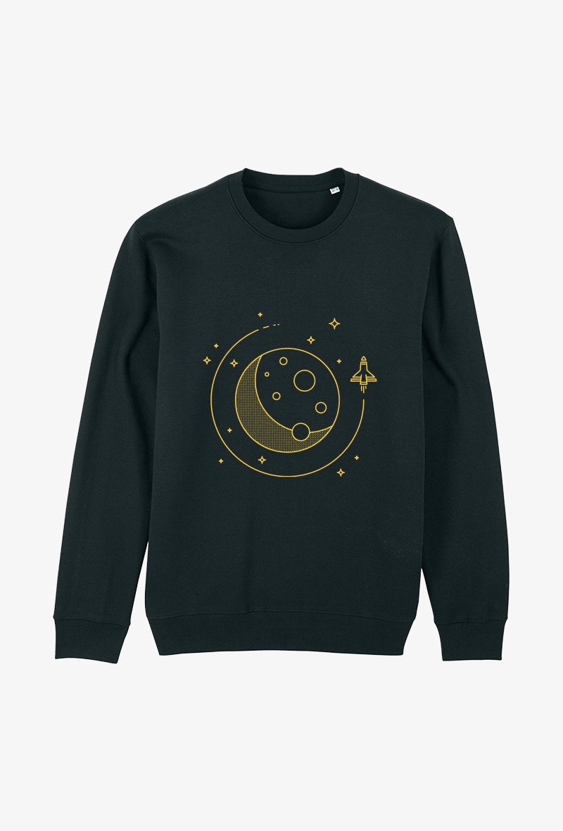 Grossiste Kapsul - Sweat Adulte noir - Space exploration