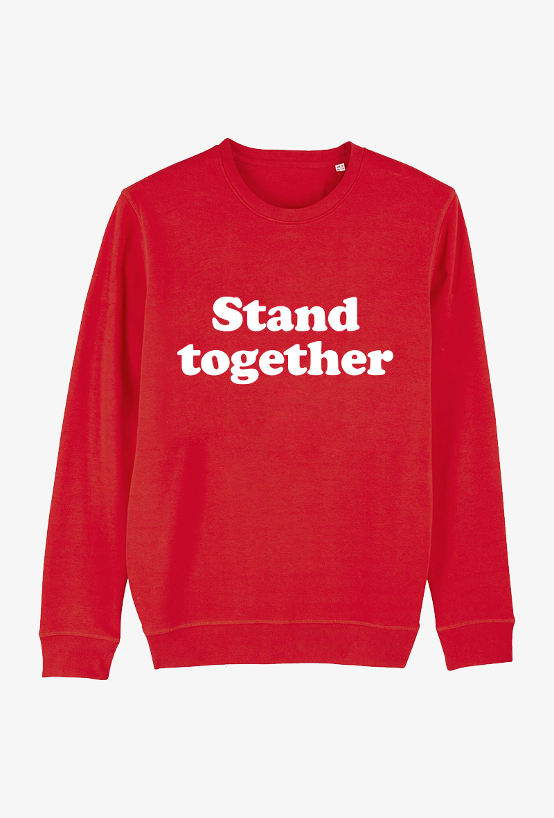 Wholesaler Kapsul - Sweat Adulte Rouge COTON BIOLOGIQUE - Stand together
