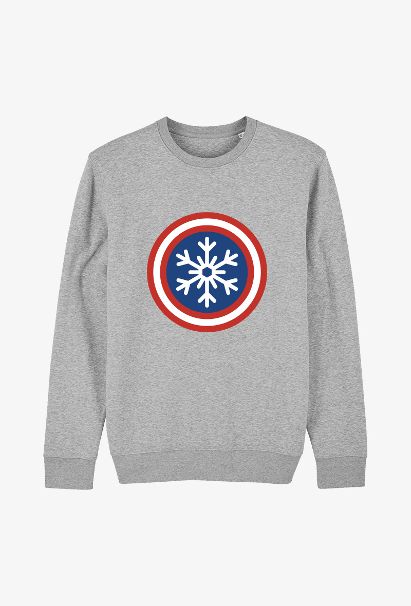 Grossiste Kapsul - Sweat Adulte gris - Snowflakesheild