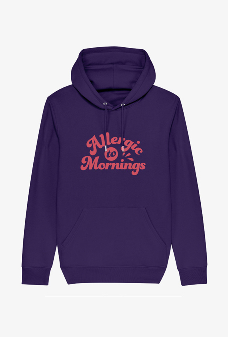 Großhändler Kapsul - Erwachsenen Unisex Hoodie - Allergisch gegen Morgen