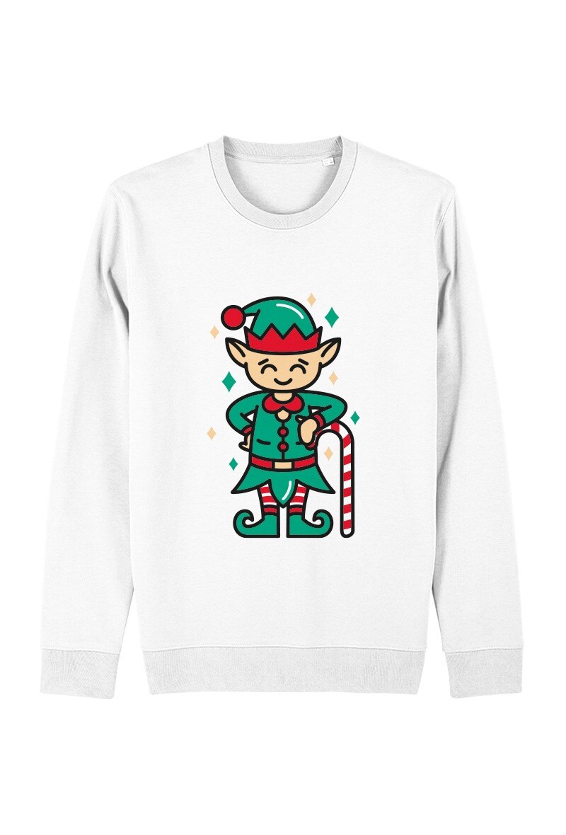 Großhändler Kapsul - Erwachsenen-Sweatshirt - Weihnachtself-Illustration