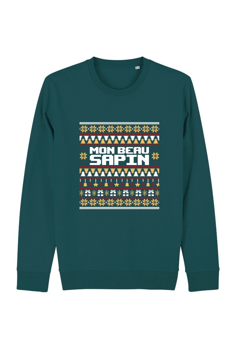 Großhändler Kapsul - Erwachsenen-Sweatshirt - Mein schönes Tannenbaum-Muster Weihnachten