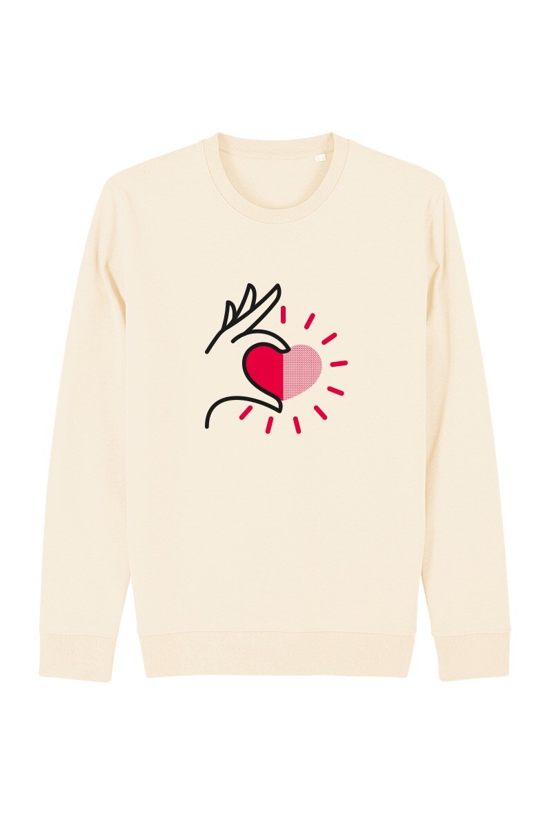 Großhändler Kapsul - Erwachsenen-Sweatshirt - Halbes linkes Herz