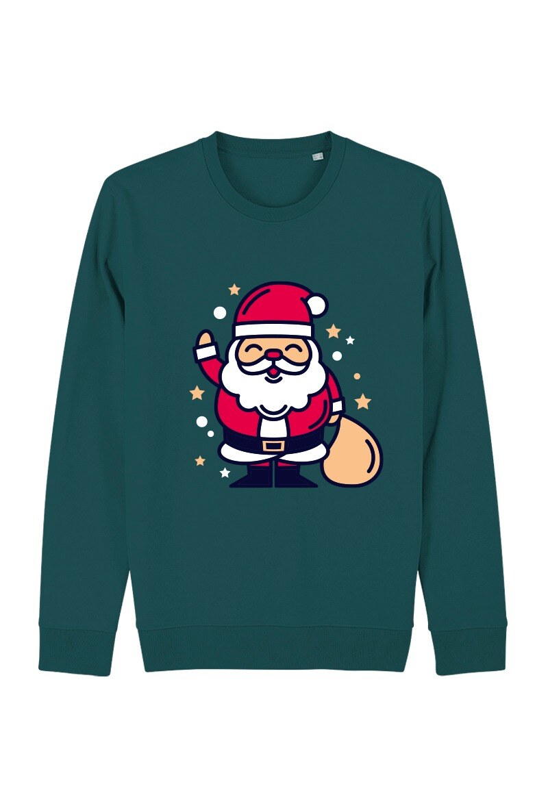 Großhändler Kapsul - Erwachsenen-Sweatshirt - Weihnachtsmann-Illustration