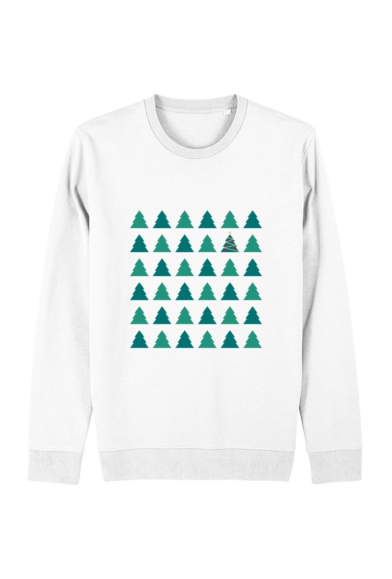 Großhändler Kapsul - Erwachsenen-Sweatshirt - zweifarbiger Weihnachtsbaum-Muster