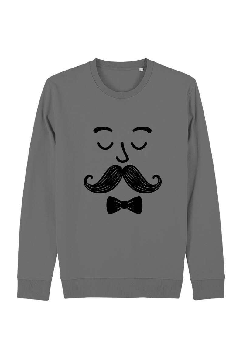Großhändler Kapsul - Erwachsenen-Sweatshirt - Schnurrbartkopf